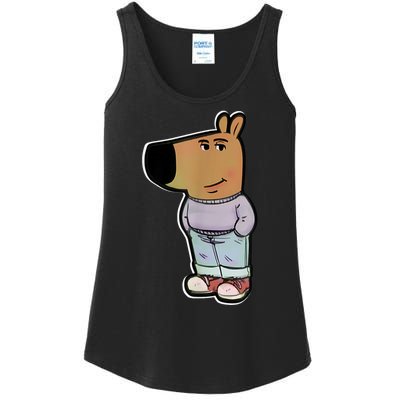 Chill Guy Dog Funny Chill Guy Meme Ladies Essential Tank