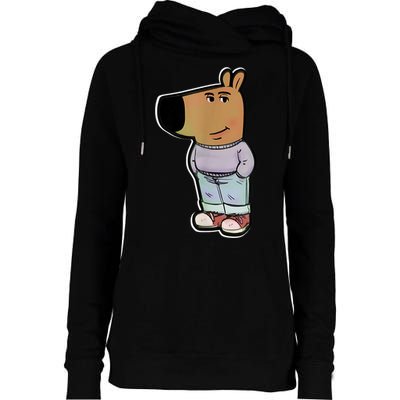 Chill Guy Dog Funny Chill Guy Meme Womens Funnel Neck Pullover Hood