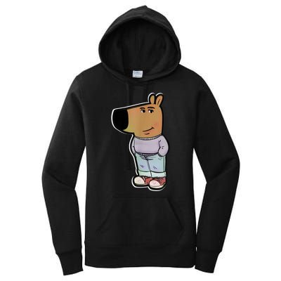 Chill Guy Dog Funny Chill Guy Meme Women's Pullover Hoodie