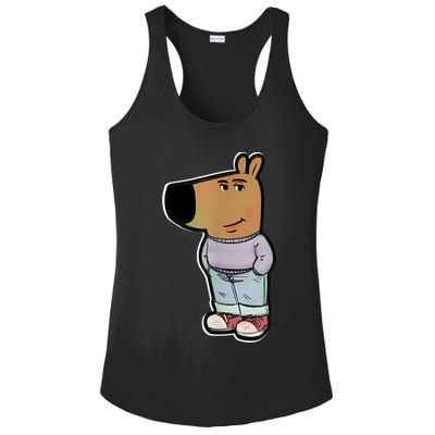 Chill Guy Dog Funny Chill Guy Meme Ladies PosiCharge Competitor Racerback Tank