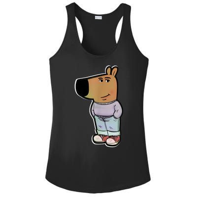 Chill Guy Dog Funny Chill Guy Meme Ladies PosiCharge Competitor Racerback Tank