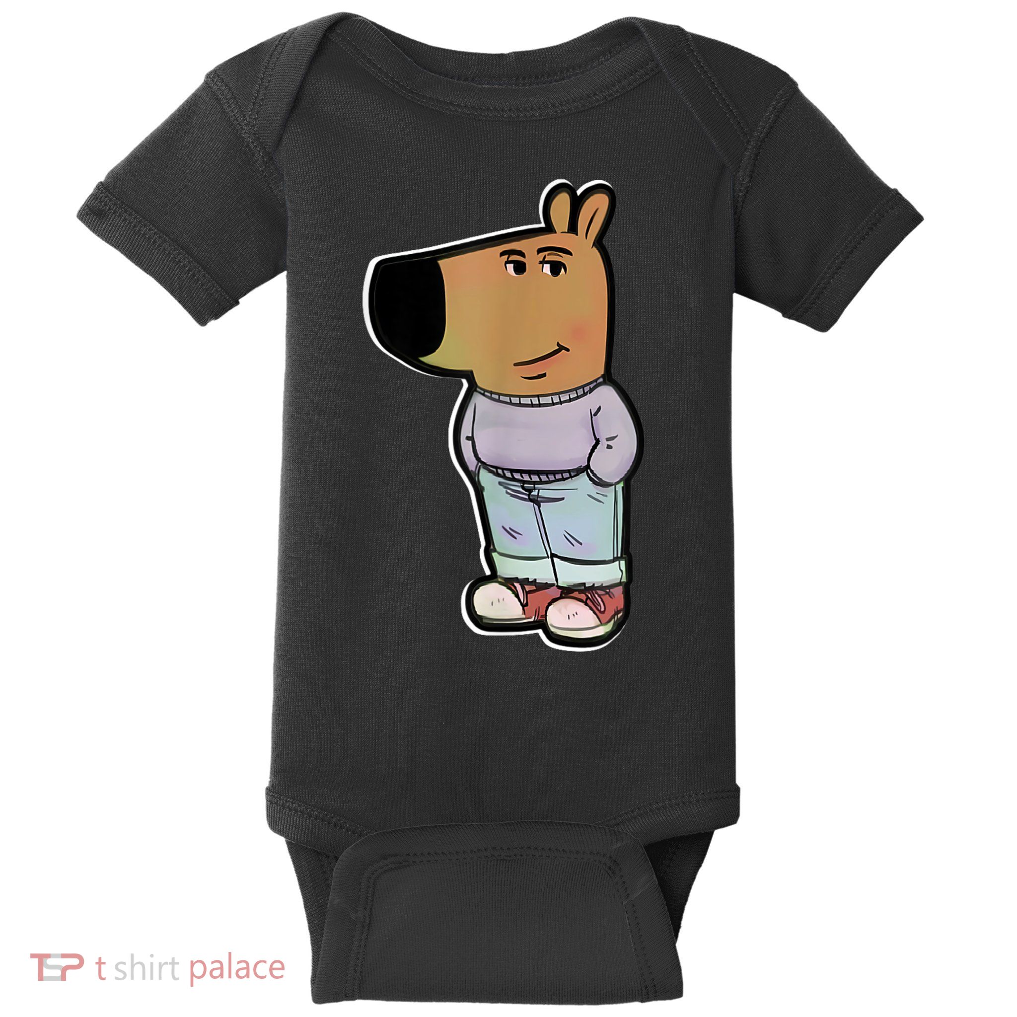 Chill Guy Dog Funny Chill Guy Meme Baby Bodysuit