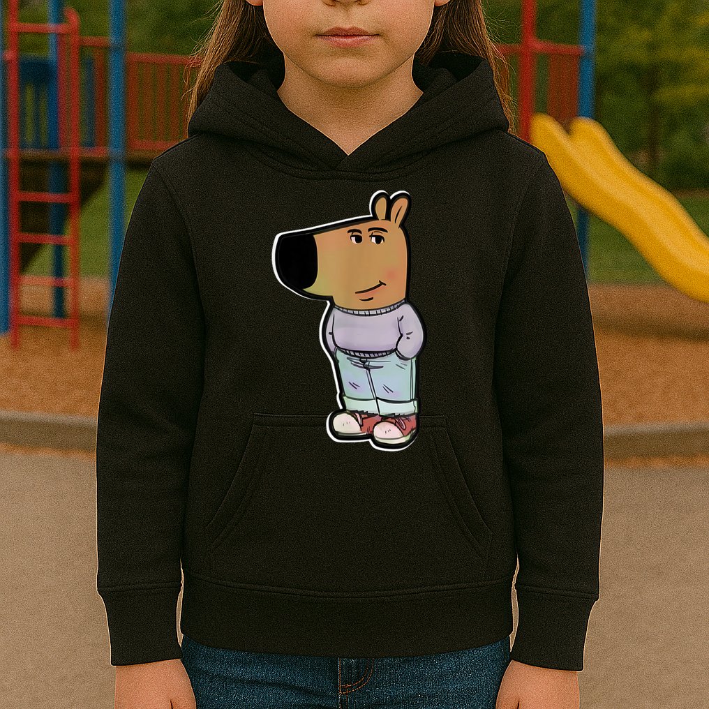 Chill Guy Dog Funny Chill Guy Meme Kids Hoodie