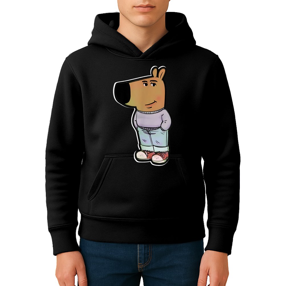 Chill Guy Dog Funny Chill Guy Meme Kids Hoodie