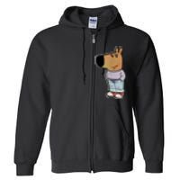 Chill Guy Dog Funny Chill Guy Meme Full Zip Hoodie