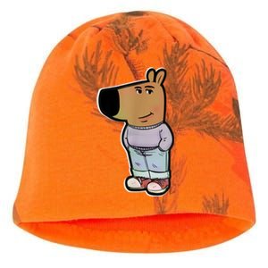 Chill Guy Dog Funny Chill Guy Meme Kati - Camo Knit Beanie