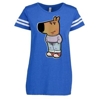 Chill Guy Dog Funny Chill Guy Meme Enza Ladies Jersey Football T-Shirt