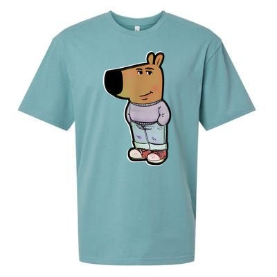 Chill Guy Dog Funny Chill Guy Meme Sueded Cloud Jersey T-Shirt