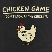 Chicken Game DonT Look At The Chicken Funny Chicken 7 Panel Mesh Trucker Snapback Hat