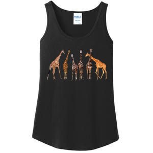 Cute Giraffe Design For Women Safari Zoo Giraffe Lovers Ladies Essential Tank