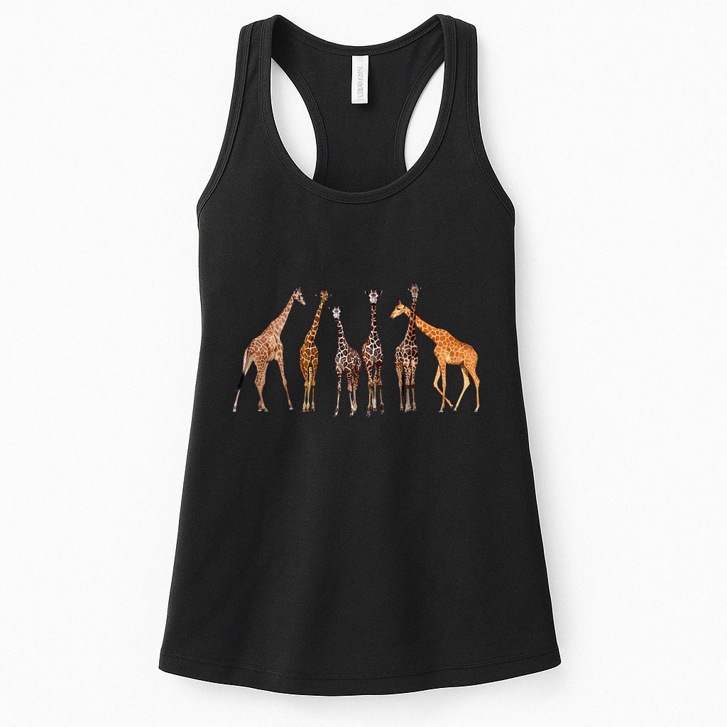 Cute Giraffe Design For Women Safari Zoo Giraffe Lovers Womens Tank Top