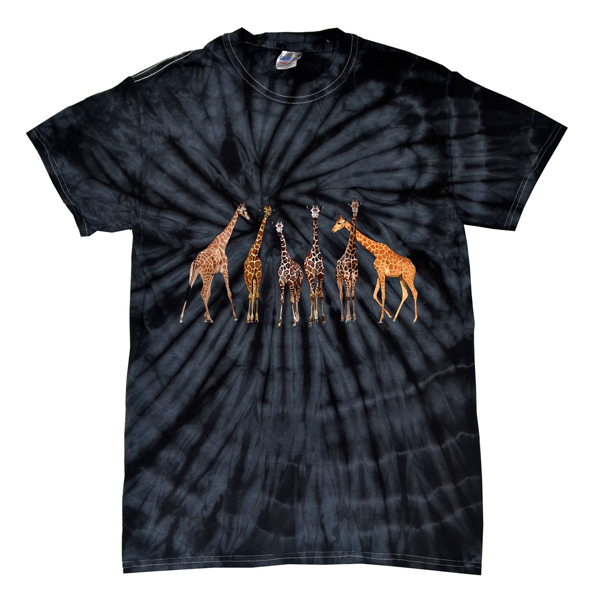 Cute Giraffe Design For Women Safari Zoo Giraffe Lovers Tie-Dye T-Shirt