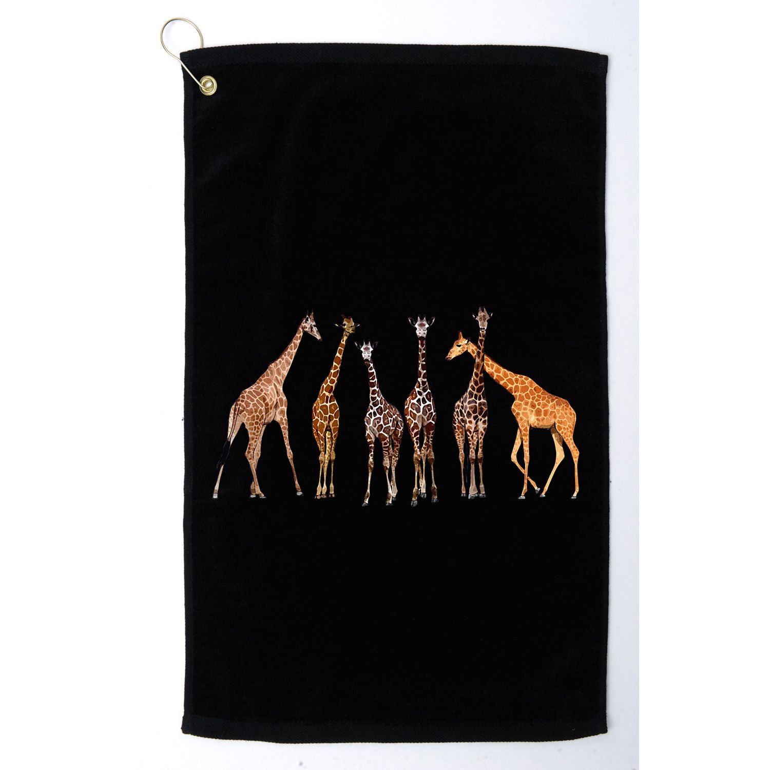 Cute Giraffe Design For Women Safari Zoo Giraffe Lovers Golf Towel