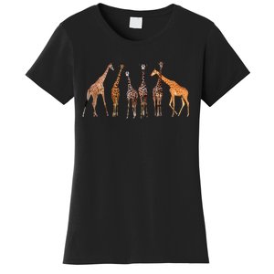 Cute Giraffe Design For Women Safari Zoo Giraffe Lovers Women's T-Shirt