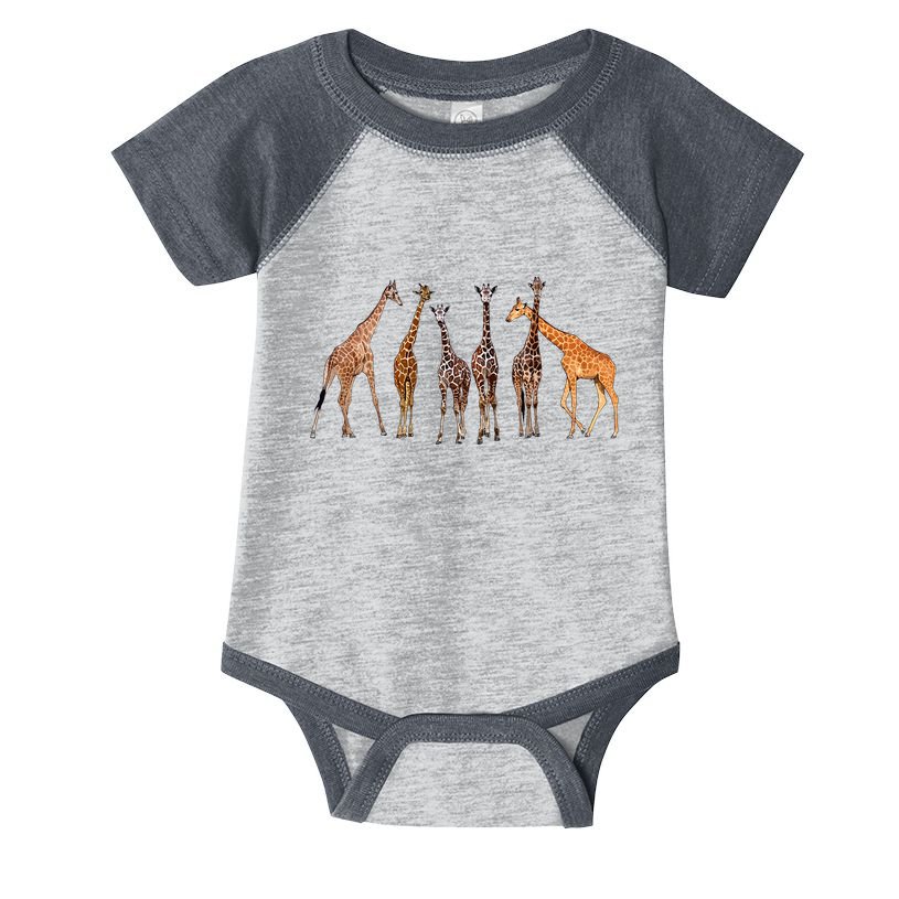 Cute Giraffe Design For Women Safari Zoo Giraffe Lovers Infant Baby Jersey Bodysuit