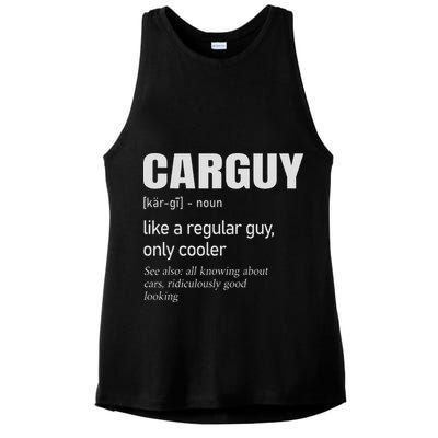 Car Guy Definition Mechanic & Auto Racing Ladies PosiCharge Tri-Blend Wicking Tank