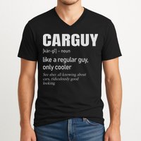 Car Guy Definition Mechanic & Auto Racing V-Neck T-Shirt