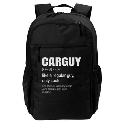 Car Guy Definition Mechanic & Auto Racing Backpack