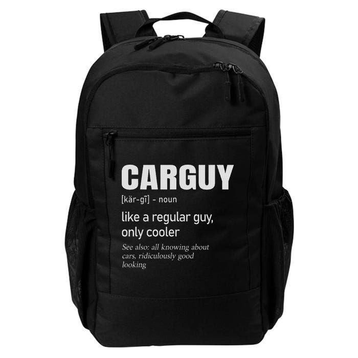 Car Guy Definition Mechanic & Auto Racing Backpack