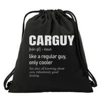 Car Guy Definition Mechanic & Auto Racing Drawstring Bag