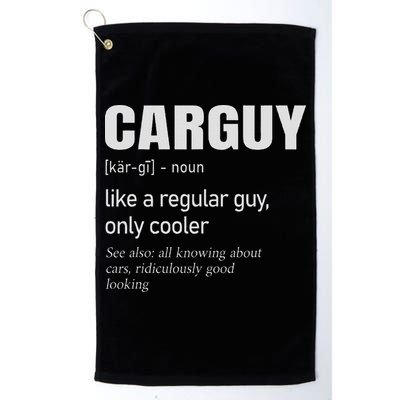 Car Guy Definition Mechanic & Auto Racing Golf Towel