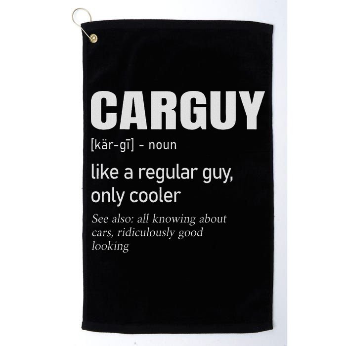 Car Guy Definition Mechanic & Auto Racing Golf Towel