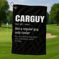 Car Guy Definition Mechanic & Auto Racing Golf Towel