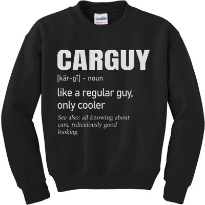 Car Guy Definition Mechanic & Auto Racing Kids Sweatshirt