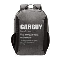 Car Guy Definition Mechanic & Auto Racing Vector Backpack