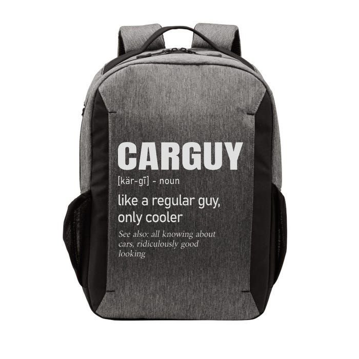 Car Guy Definition Mechanic & Auto Racing Vector Backpack