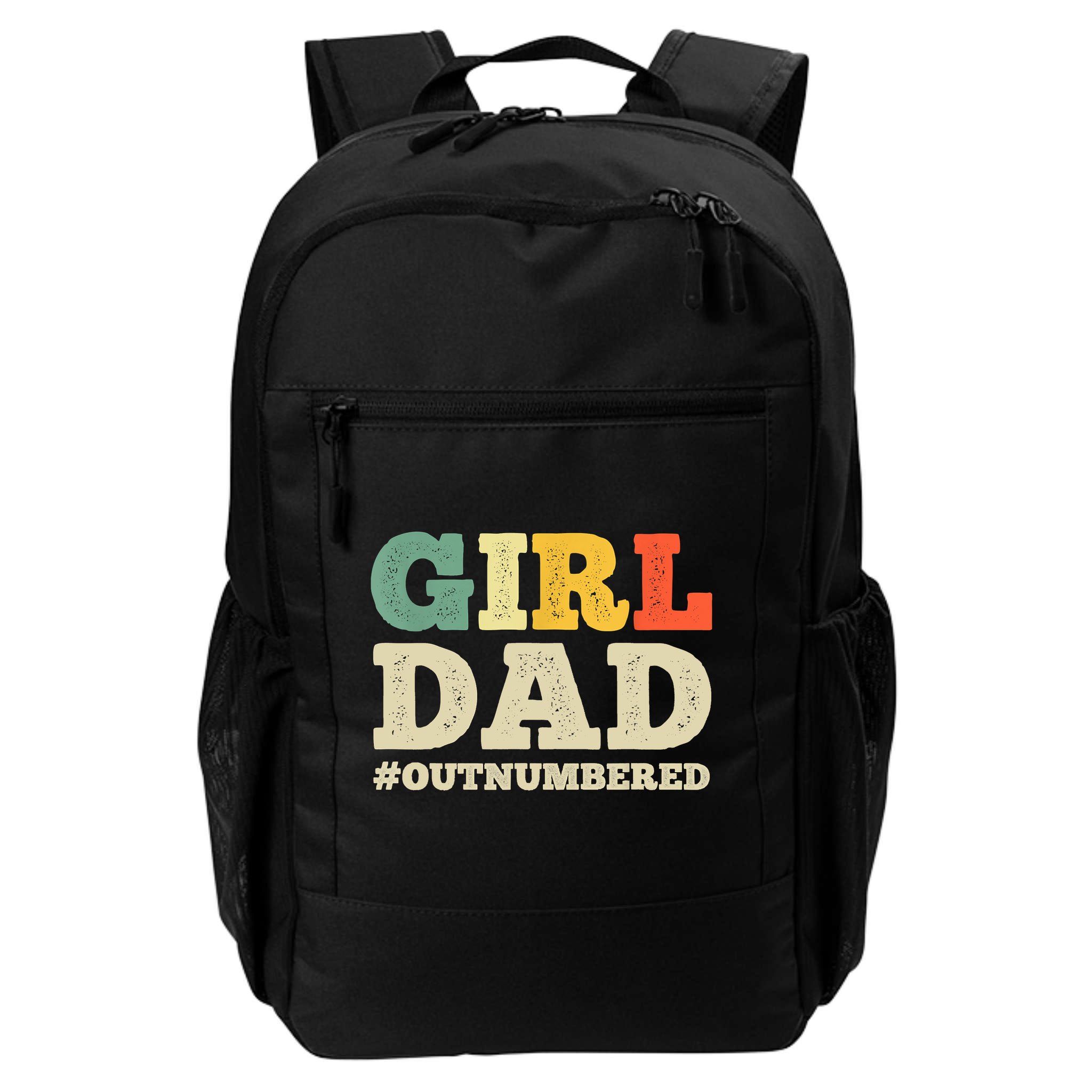 Cool Girl Dad For Father Super Proud Dad Outnumbered Dad Backpack