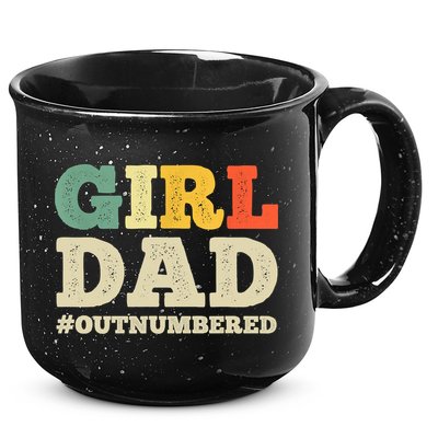 Cool Girl Dad For Father Super Proud Dad Outnumbered Dad 15oz Campfire Ceramic Mug
