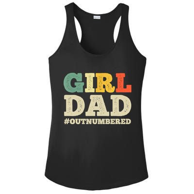 Cool Girl Dad For Father Super Proud Dad Outnumbered Dad Ladies PosiCharge Competitor Racerback Tank