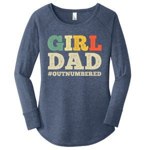 Cool Girl Dad For Father Super Proud Dad Outnumbered Dad Women's Perfect Tri Tunic Long Sleeve Shirt