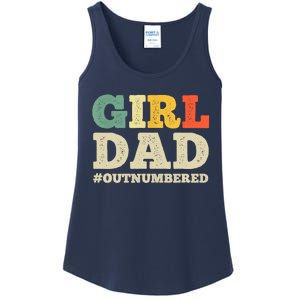 Cool Girl Dad For Father Super Proud Dad Outnumbered Dad Ladies Essential Tank