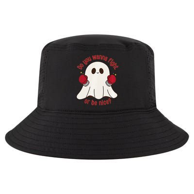 Cute Ghost Do You Wanna Fight Or Be Nice Premium Cool Comfort Performance Bucket Hat