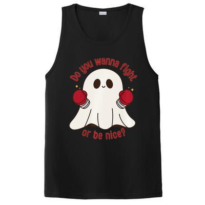 Cute Ghost Do You Wanna Fight Or Be Nice Premium PosiCharge Competitor Tank