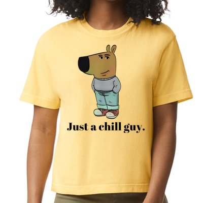 Chill Guy Dog Meme Funny Chill Guy Meme Comfort Colors Boxy T-Shirt