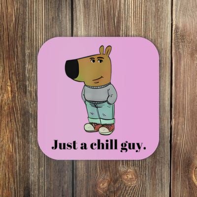 Chill Guy Dog Meme Funny Chill Guy Meme Coaster