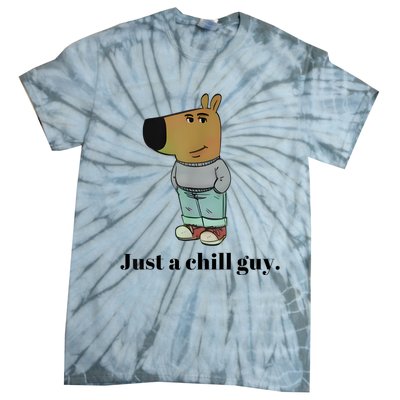 Chill Guy Dog Meme Funny Chill Guy Meme Tie-Dye T-Shirt