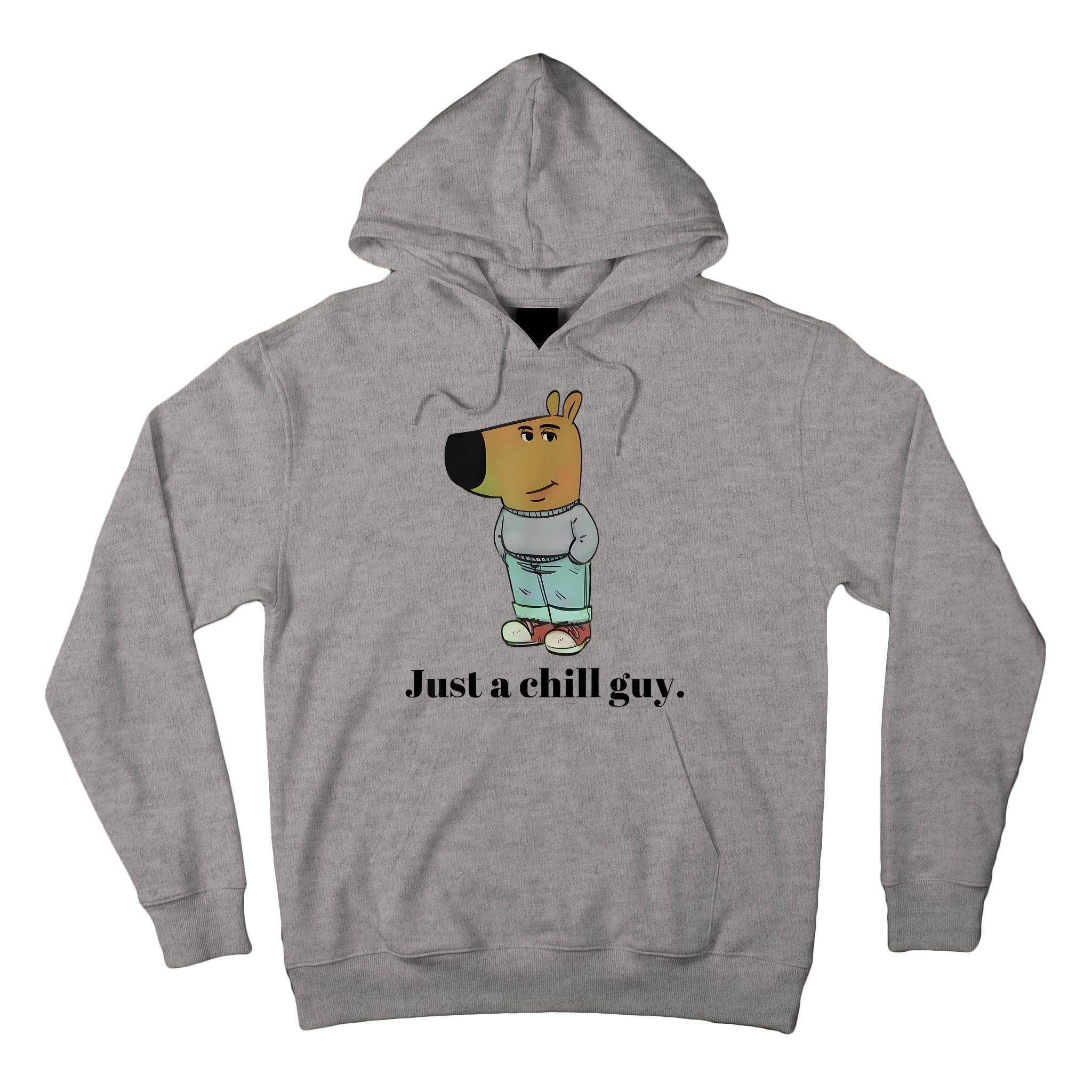 Chill Guy Dog Meme Funny Chill Guy Meme Tall Hoodie