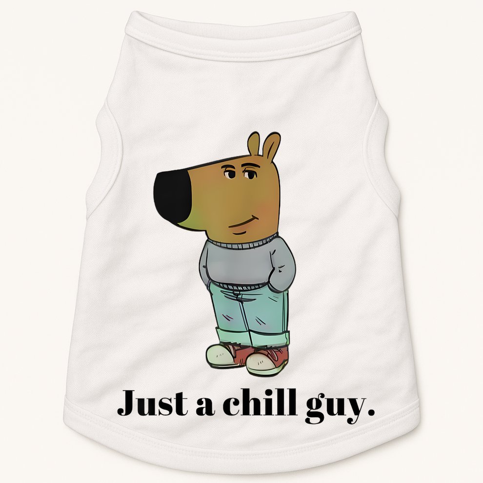 Chill Guy Dog Meme Funny Chill Guy Meme Doggie Tank