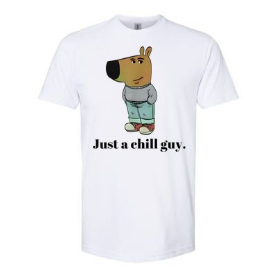 Chill Guy Dog Meme Funny Chill Guy Meme Softstyle CVC T-Shirt