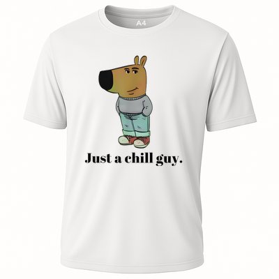 Chill Guy Dog Meme Funny Chill Guy Meme Cooling Performance Crew T-Shirt