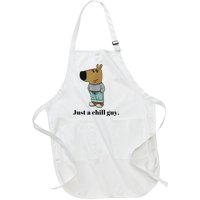 Chill Guy Dog Meme Funny Chill Guy Meme Full-Length Apron With Pockets