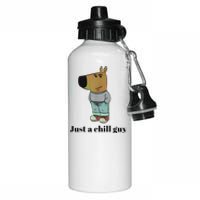 Chill Guy Dog Meme Funny Chill Guy Meme Aluminum Water Bottle