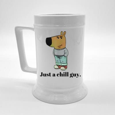 Chill Guy Dog Meme Funny Chill Guy Meme Beer Stein