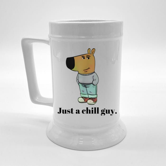 Chill Guy Dog Meme Funny Chill Guy Meme Beer Stein