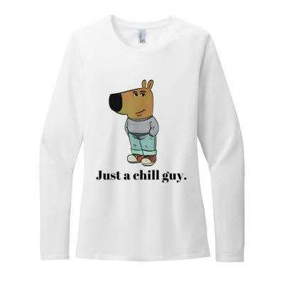 Chill Guy Dog Meme Funny Chill Guy Meme Womens CVC Long Sleeve Shirt