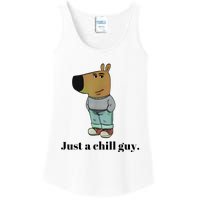 Chill Guy Dog Meme Funny Chill Guy Meme Ladies Essential Tank